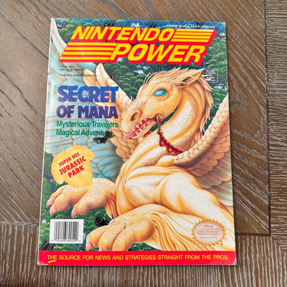 Nintendo Power Magazine Vol 54 November 1993 Secret of Mana Batman Poster SNES